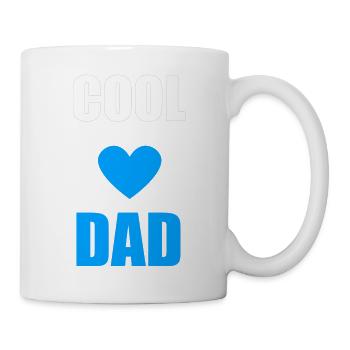 Coole Papa-Herz-Grafik - Tasse - Weiß - Rechts