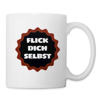 Flick dich lustiger spruch für alle Fahrradfahrer - Tasse - Weiß - Rechts