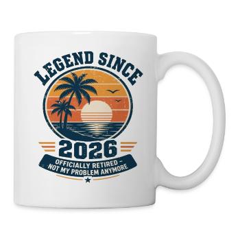 Legende Seit 2026 Retro Sunset - Tasse - Weiß - Rechts
