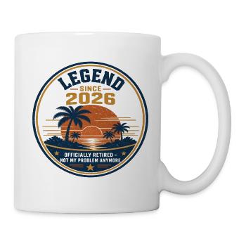 Legend Sunset 2026 Retirement - Tasse - Weiß - Rechts