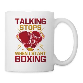 Talking Stops Gloves Boxing Gloves - Tasse - Weiß - Rechts