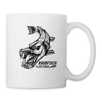 Raubfisch Flüsterer - Tasse - Weiß - Rechts