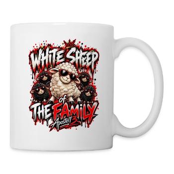 White Sheep of the Family – Funny Black Sheep Desi - Tasse - Weiß - Rechts