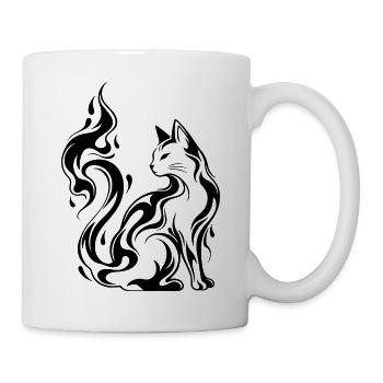Mystic Flame Cat - Tasse - Weiß - Rechts
