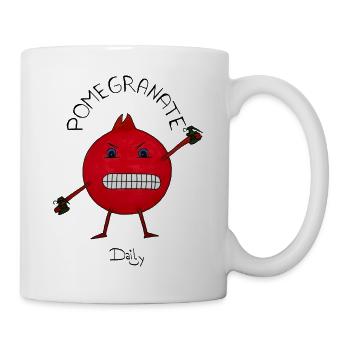 PomeGranate – wütender Granatapfel, Hitzkopf - Tasse - Weiß - Rechts