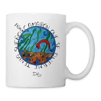 Camarón que se duerme – schlafende Garnele - Tasse - Weiß - Rechts