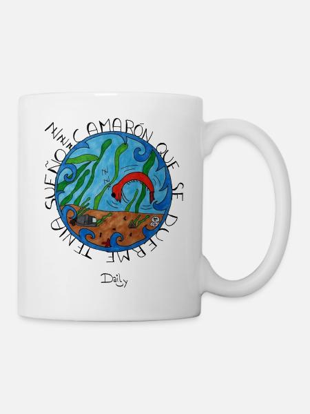 Camarón que se duerme – schlafende Garnele - Tasse - Weiß