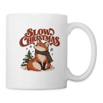 Slow Christmas – Fuchs und gemütliche Weihnachten - Tasse - Weiß - Rechts