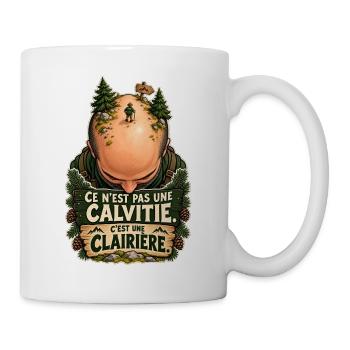 Es ist keine Glatze, es ist eine Lichtung - Tasse - Weiß - Rechts