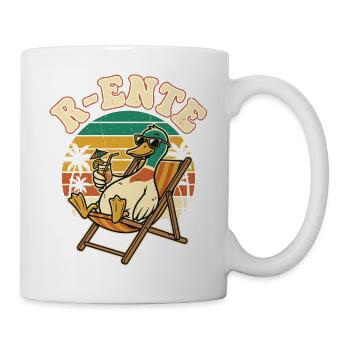 Tiefenentspannte R-Ente Ruhestand - Tasse - Weiß - Rechts