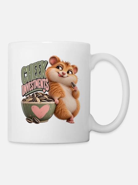 Cheek Investments | Flauschiger Hamster - Tasse - Weiß