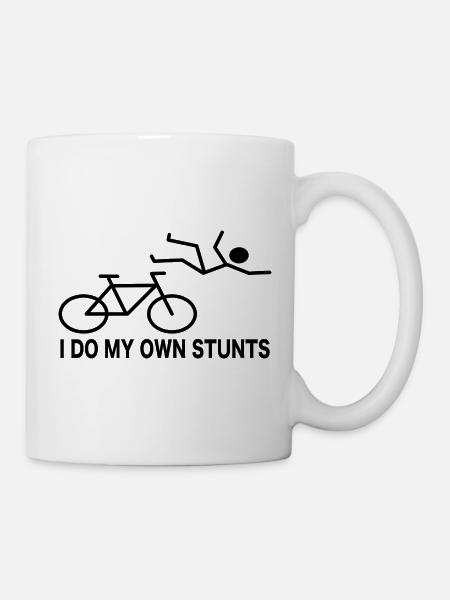 Radfahrer Fahrrad Spruch Humor - Tasse - Weiß