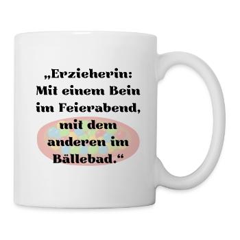 Kita Tasse für Erzieherin – Kindergarten Spruch  - Tasse - Weiß - Rechts