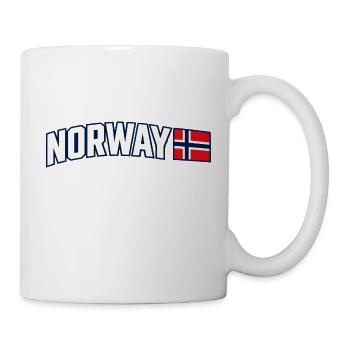 Norwegische Flagge Norwegian Pride Athletic Typografie - Tasse - Weiß - Rechts