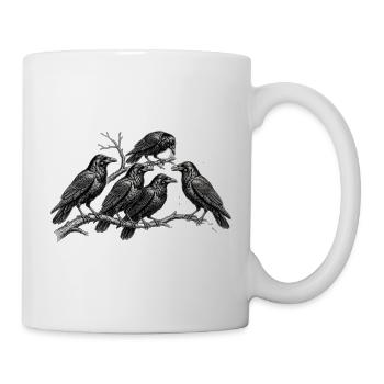 Murder of Crows T-Shirt – Vintage-Naturgeschichte - Tasse - Weiß - Rechts