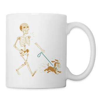 Stürmische Gassirunde Skelett - Tasse - Weiß - Rechts