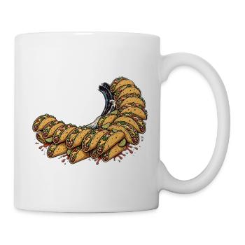 Great Wave of Tacos T-Shirt — lustige japanische Kunst P - Tasse - Weiß - Rechts