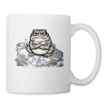 Grumpy Toad Society T-Shirt — Vintage-japanische Toa - Tasse - Weiß - Rechts