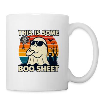 Lustige Halloween-T-Shirts Das ist ein Boo Sheet Ghost - Tasse - Weiß - Rechts
