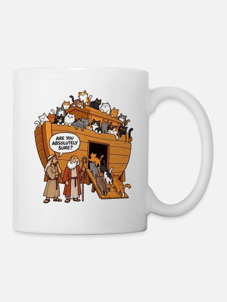 Katzenarche Noahs Arche - Tasse - Weiß