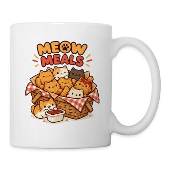 Meow Meals Katzenkorb Snackfreude - Tasse - Weiß - Rechts