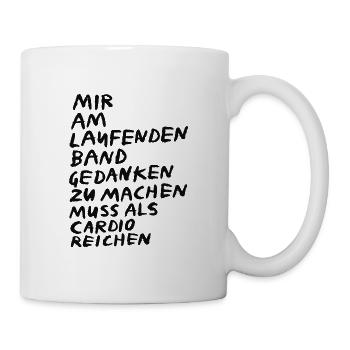 Overthinking ist mein Cardio - Tasse - Weiß - Rechts