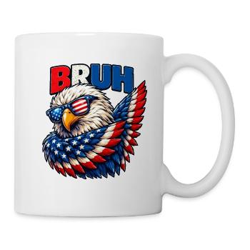 American Flag Bruh Dabbing Eagle Men Boys - Tasse - Weiß - Rechts