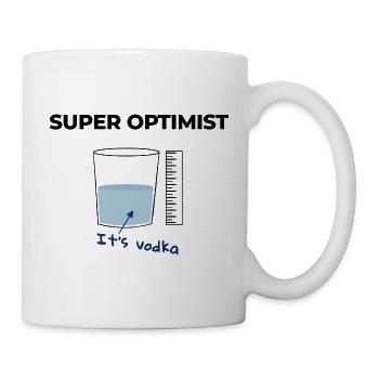 Ich bin ein Optimist, es ist Wodka - Tasse - Weiß - Rechts