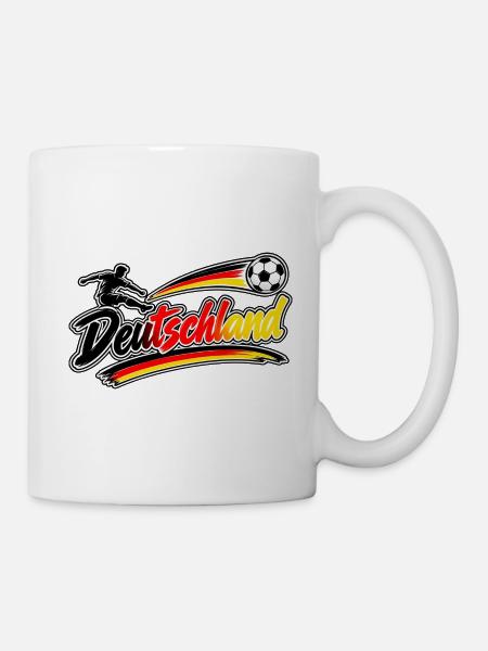 DeutschlandFussball - Tasse - Weiß