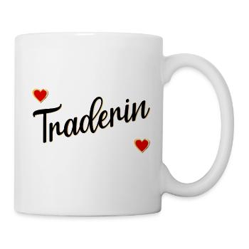Börse Traderin - Tasse - Weiß - Rechts