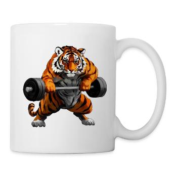 starker Tiger - Tasse - Weiß - Rechts