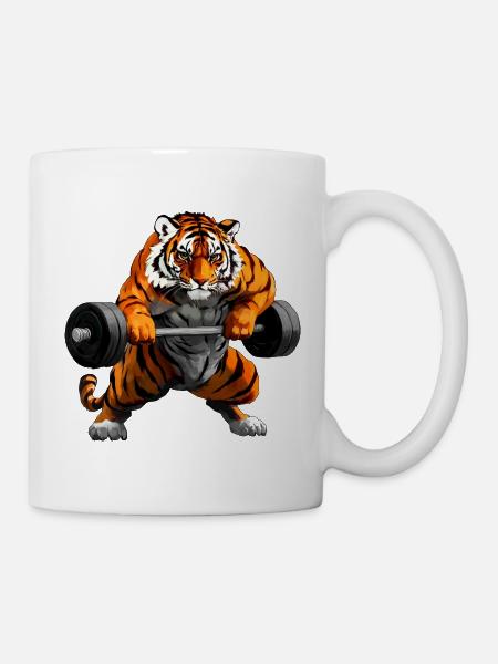 starker Tiger - Tasse - Weiß