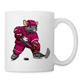 Ratten Eishockey - Tasse - Weiß - Rechts