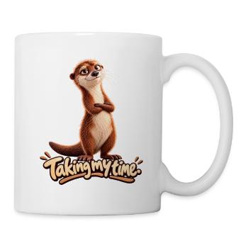 Niedlicher Otter | Taking my Time - Tasse - Weiß - Rechts