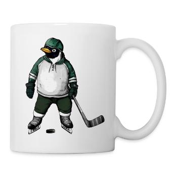 Hockey Pinguin - Tasse - Weiß - Rechts