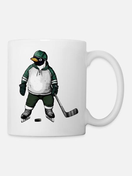 Hockey Pinguin - Tasse - Weiß