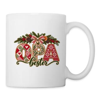 Bester Opa – Weihnachten - Tasse - Weiß - Rechts