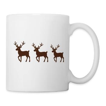 Süßes Rentier Weihnachten Weihnachtsgeschenk - Tasse - Weiß - Rechts