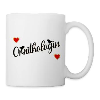 Ornithologin mit Herz - Tasse - Weiß - Rechts
