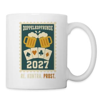 Doppelkopfrunde 2027 Re Kontra Prost – Doko - Tasse - Weiß - Rechts