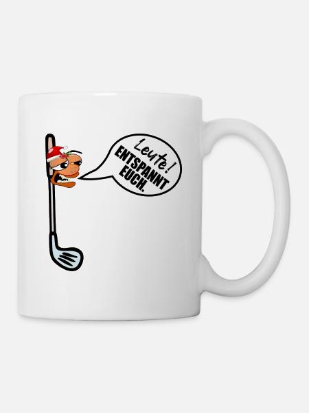 Weihnachten Golfschläger Weihnachtsstress - Tasse - Weiß