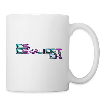 Neon Eskalert Signage - Tasse - Weiß - Rechts