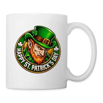 Grüner Leprechaun Charme - Tasse - Weiß - Rechts