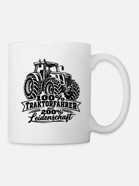 Traktor , Traktofahrer Leidenschaft - Tasse - Weiß