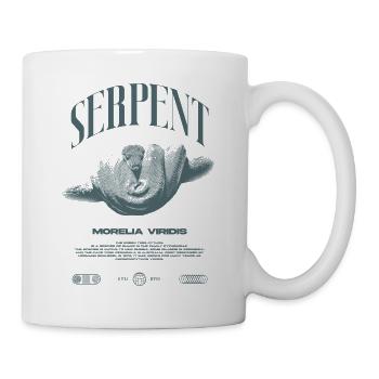 Green Tree Python Modern Reptile Keeper Streetwear - Tasse - Weiß - Rechts