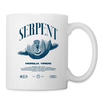 Green Tree Python Modern Reptile Keeper Streetwear - Tasse - Weiß - Rechts