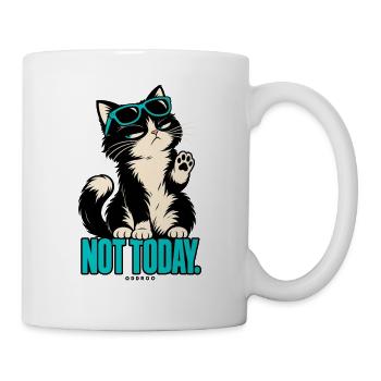 Not Today – Eigenwillige Katze | ODDROO - Tasse - Weiß - Rechts