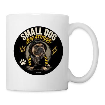 Small Dog, Big Attitude – Bulldogge | ODDROO - Tasse - Weiß - Rechts