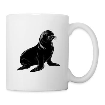 Seelöwe - Tasse - Weiß - Rechts
