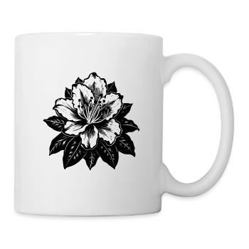 Rhododendronblüte - Tasse - Weiß - Rechts